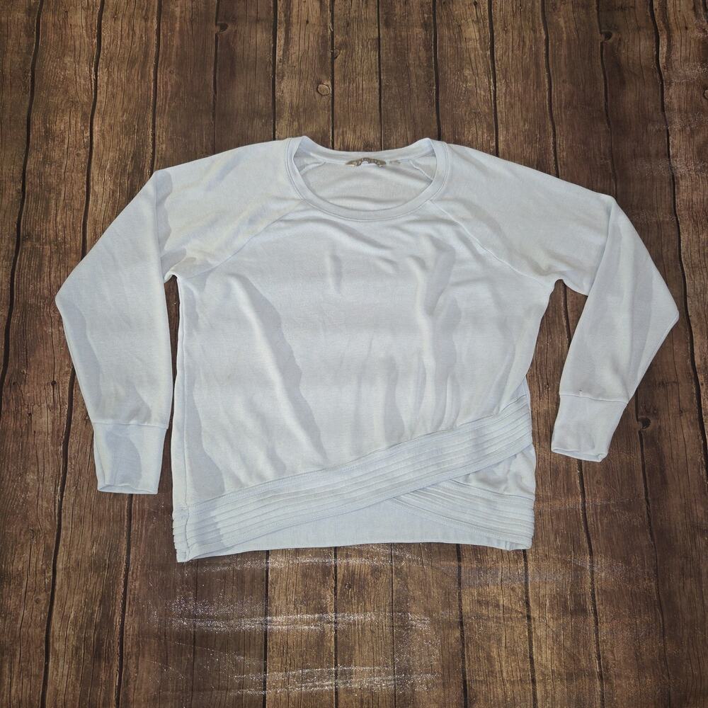 Athleta Sweatshirt Women M Serenity Criss Cross Crew Neck Ultra Soft Lightweight